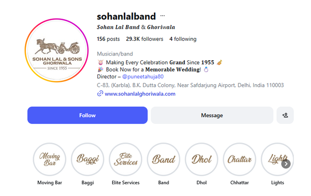 Sohan Lal Band & Ghoriwala page snapshot